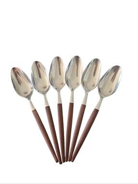 Ecko Eterna Canoe Muffin Vintage Flatware 6 Soup Spoons